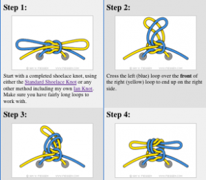 shoelace knot styles