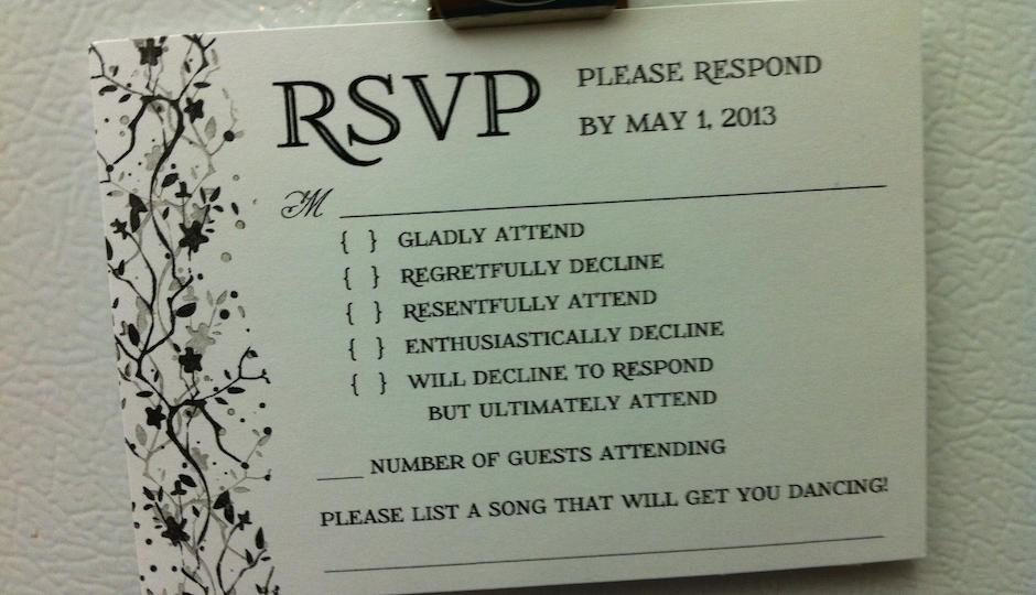 Photo This Is The Best Wedding Rsvp Card We Ve Ever Seen Plus 31
