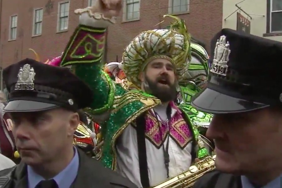 LOOK: Jason Kelce dons mummers outfit once again for parade