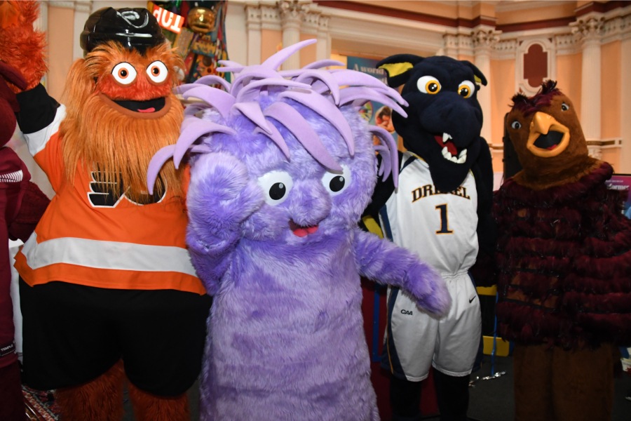 COOLEST 🧡 BRIDGE 🚒 OPENING 🏈 #philly #gritty #bridge #mascots #wawa