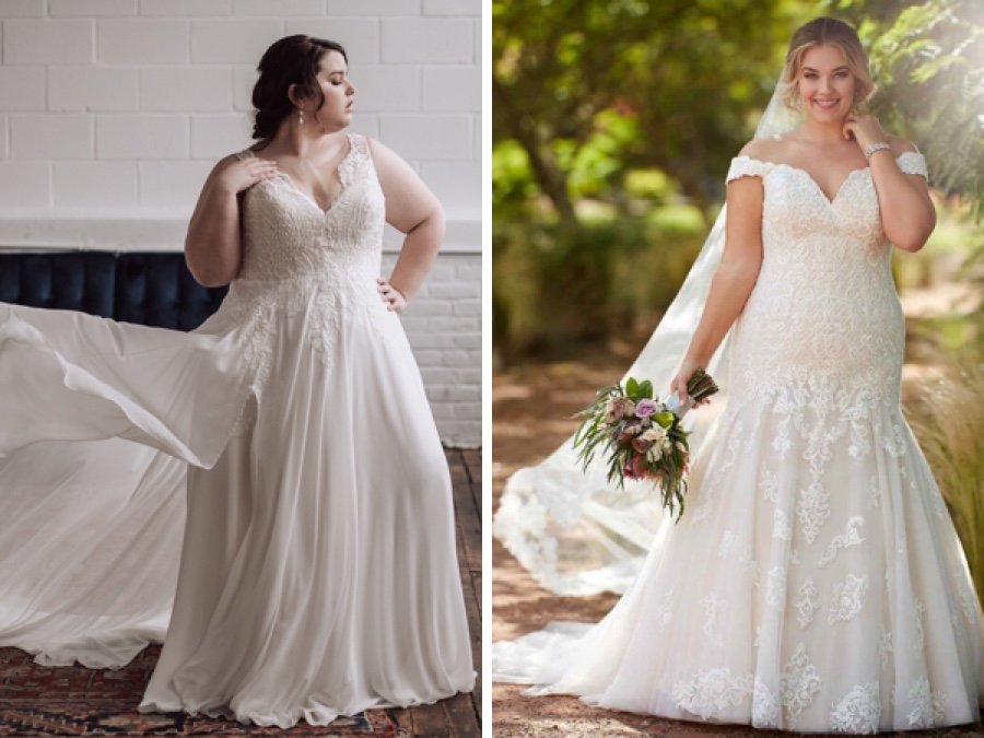 large size wedding outfits