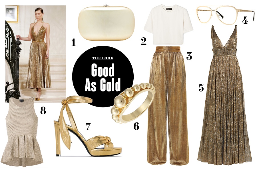 gold day dress