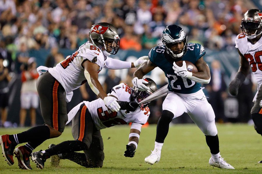 Antonio Brown of the Tampa Bay Buccaneers rushes the ball during